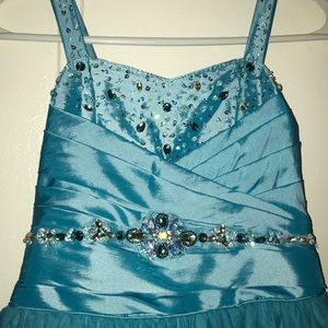 Blue ball gown